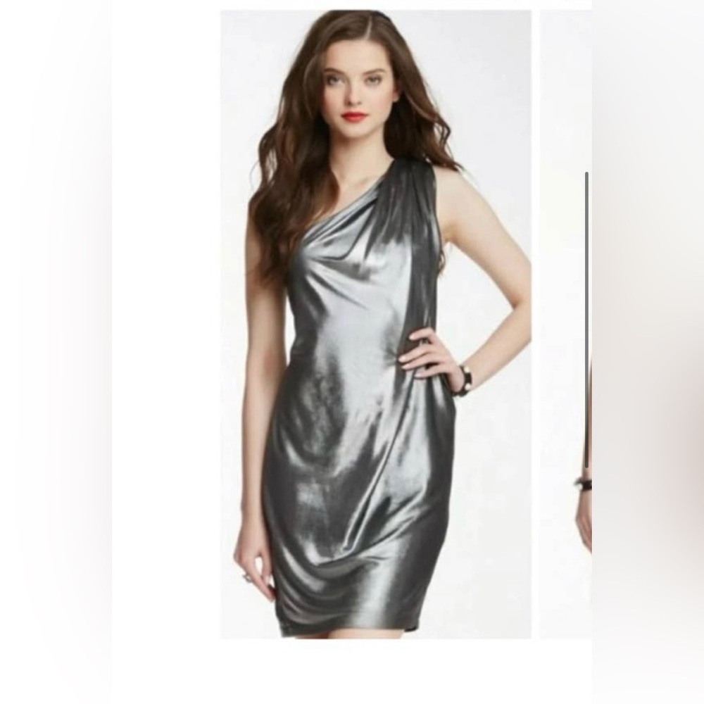 New Vince Camuto dress size 6 silver gunmetal metallic cocktail party dress‎ 🩶